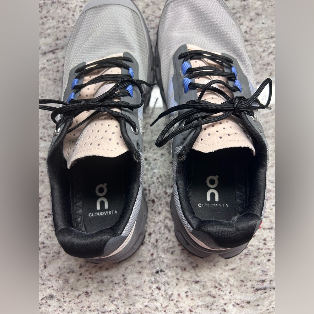 On Running Women's Trail Shoes - Gray, Blue, Cream - Picture 7 of 9
